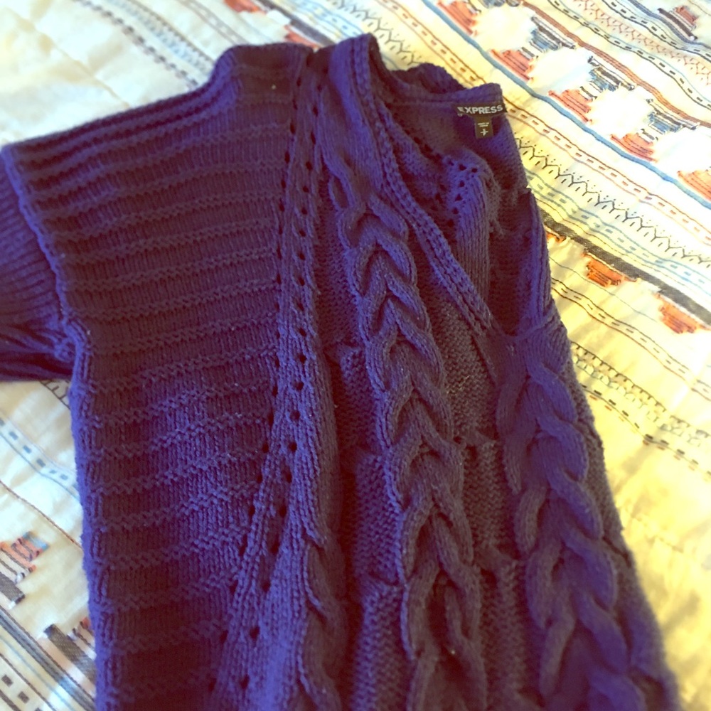 Express Navy High Low Sweater